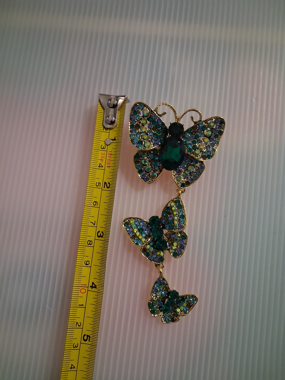 Red Crystal Butterfly Pendant Necklace - Unbranded - Picture 5 of 5